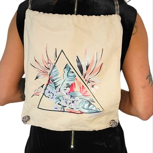 Dakine 365 Canvas Tote Bag 13x14 Creme Print - Picture 1 of 4